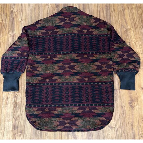 Steve Madden Women's Multicolor Aztec Cabin Fever Wool Blend Jacket XS OVERSIZED - Picture 2 of 6